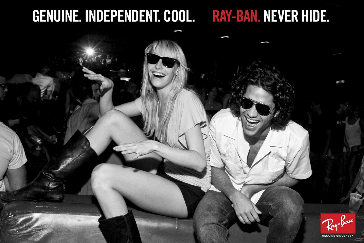 Publicité pour la marque de lunette Ray-Ban